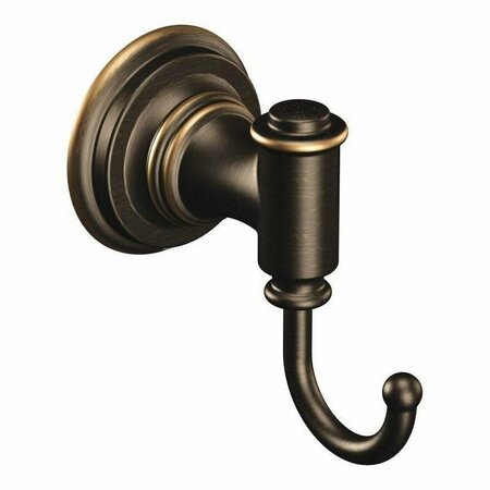 C S I DONNER Moen Ellsworth Series Robe Hook, 30 Lb, 1-Hook, Zinc, Mediterranean Bronze, Wall Mounting DN9103BRB